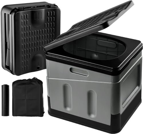 MCHDMI Toilette da Campeggio per AAA, Gabinetto Portatile Large WC Portatile Pieghevole WC Campeggio Viaggio Auto