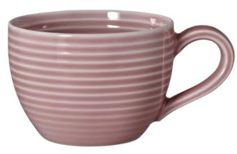 Seltmann Weiden Beat Color Glaze Espressotasse, 110 ml, Tasse mit Rillen-Relief, Porzellan, Altrosa