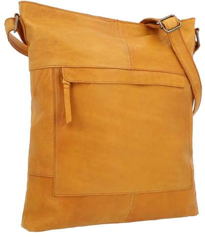 Gusti Handtasche Leder - Maola Pflanzlich gegerbt Damen und Herren Ledertasche Umhängetasche Laptoptasche Braun Leder