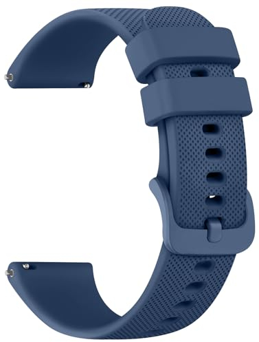 Vancle für Uhrenarmband 18mm Armband Herren Damen,Silikon Uhrenarmband mit Schnellverschluss Ersatzbänder Watch Straps für 18mm Armband(18mm,Navy blau)