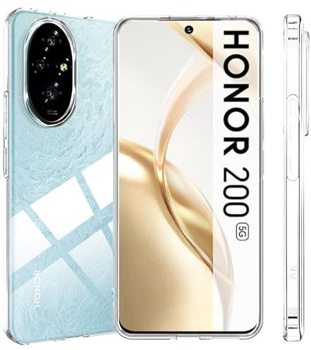 Fitudoos Cover per Honor 200 5G,Custodia Sottile in TPU Morbido, Silicone Liquido Premium Custodia Protettiva per Honor 200 5G- Trasparente.