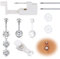 NIUSIMAN Bauchnabelpiercing Nadeln Pistole Set für Bauchnabel Lippe Zunge Ohr Nase Safe Piercing Pistole Kits Body Piercing Nadel Tool Kits für Frauen Männer/Bauchnabelpiercing Kit Set