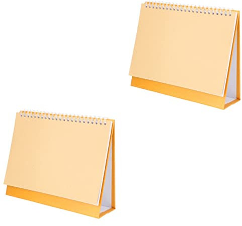 SEWACC 2sätze Handgemachter Schreibtischkalender Kreativer Leerer Tischkalender Für Erwachsene Handgezeichnete Deko Für Büro Und Zuhause