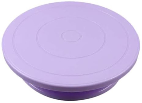 Generisch Tortenplatte Drehbar 28 cm Drehteller Torten Kuchenplatte zum Dekorieren Cake Turntable Cake Stand Torten Drehteller für Kuchen (Lila)
