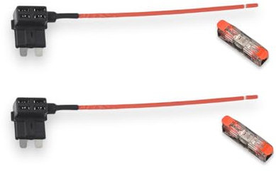 No Crimping Add-A-Circuit Fuse Taps - Standard Blade ATO/ATC Holder 12V/24V/32V Easily Add Protected Piggy Back in Seconds For Cars, Motorbikes, Trucks and Caravans