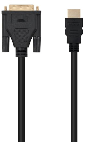 DVI auf HDMI Kabel mit DVI 18+1 Stecker auf HDMI Typ A Stecker, Länge 3,0 Meter, ideal zum Anschluss von Geräten mit DVI-Ausgang an Displays mit HDMI-Eingang.