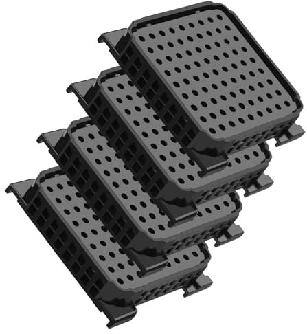 PARTSEE Kühlschrank-Aktivkohlefilter für Liebherr 9096989 9882460 988246000, Fresh Air Filter für 7440021-00 mit Aktivkohle für Kühlschränke (Schwarz, 4 Stück)