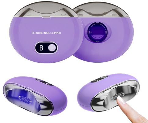 FunnAura Electric Nail Clippers with 3 Speeds for Toenails Fingernails, Automatic Nail Trimmer for Adults