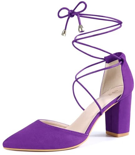 Perphy Scarpe col tacco alto con lacci e punta affilata per donna Viola 39