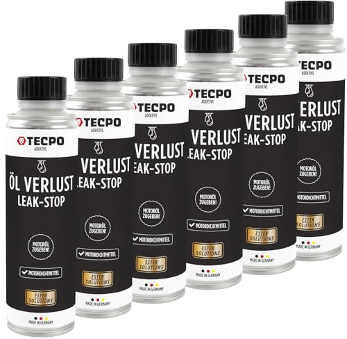 TECPO 6x Ölverlust Stop Ester 300 ml Motordichtmittel Motor-Öl Leak Stop Ölverlust