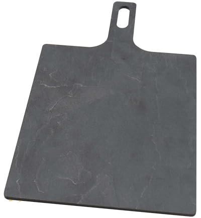 Tagliere da Cucina in HPL 24x20x0,5 cm con Manico Finitura Ardesia, Tagliere Rettangolare e Termoresistente, Tagliere Antigraffio da Cucina, Made in Italy, per Uso Domestico e Professionale - BISETTI