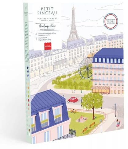 MES COURSES EN VRAC Kit peinture au numéro un printemps à Paris 24,5 cm x 32,5 cm