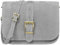 Caspar Vintage Leder Umhängetasche Trachtentasche Mittelgroße Dirndl Damen Handtasche aus Veloursleder - PREMIUM LINE - Modell No.824 - Made in Italy, Farbe:hellgrau