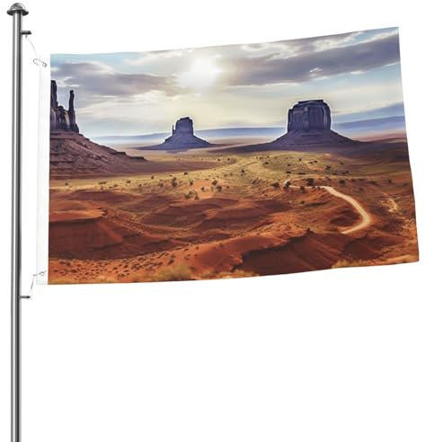 2 x 91 cm große Flaggen für draußen, lustiges Banner, Landschaft des Denkmals, Gartenflagge, doppelseitiger Druck, Hofflagge, Willkommensgartenbanner für Zuhause, Rasen, Innen- und Außenbereich