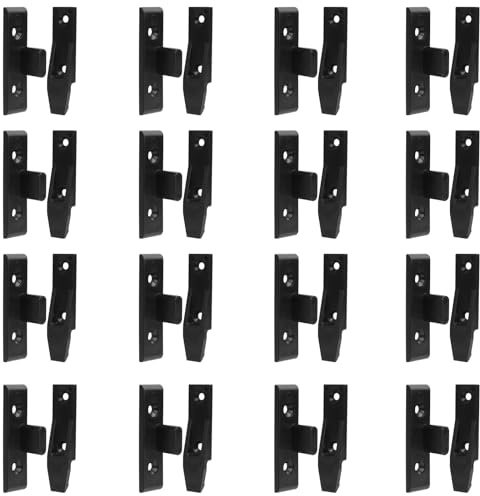 16 Pairs ABS Keku Drop On Hook Push in Plinth Fasteners Fittings | Push in Plinth Fasteners Press Fit Kitchen Cabinet Cupboard Quick Fitting Furniture Plinth Connector Press Fit Panel Clips