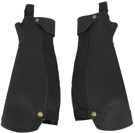 HERCHR 1 Paire Mini-Chaps d'équitation pour Adultes Tissu Respirant 3 Couches Mini-Chaps d'équitation Unisexes, Absorbant Les Chocs et Anti-Abrasion, pour Enfants et Adultes (XXL)