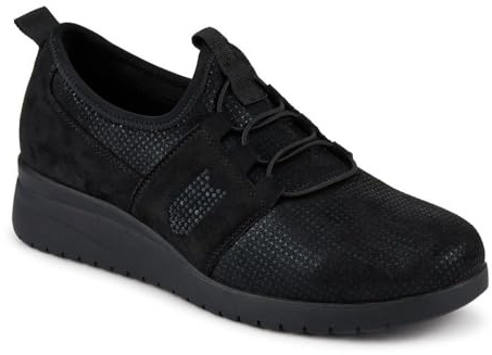 Extra Cushioned Wedge Heel Slip-On Shoes - Black Size 6