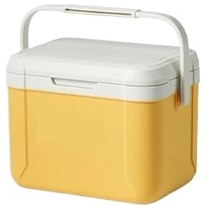 Caja aislante de poliuretano for camping, picnic y nevera portátil(18L Yellow)