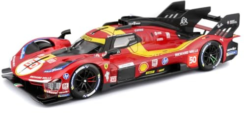 Bburago Ferrari 499P LMH #50 Lemans '26 - Hypercar Modellauto 1:18 Die-Cast Originalgetreues Sammlerauto Spielzeugauto mit beweglichen Türen ab 14 (18-16306)
