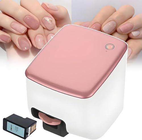 Portable Nail Art Printing Machine - Pro Printer, Create Custom Designs Via Smart-Phone, 4800DPI Detail, Auto-Nail Recognition, Home & Travel Salon Studio