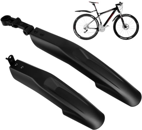 Linzerry 2 Stück Fahrradschutzblech Universal Fahrrad Schutzblech Set Kunststoff Schutzbleche 20 Zoll 22zoll 24 Zoll Vorne & Hinten für 20-24 Zoll Räder Citybike MTB Trekking Spritzwasserschutz