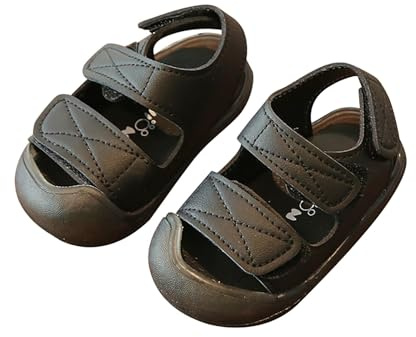 Zapatos para aprender a andar al aire libre, sandalias para niños, cómodas, transpirables, para exteriores, zapatos de bebé, suelas suaves, zapatos de piel, sandalias para caminar, zapatos de gateo