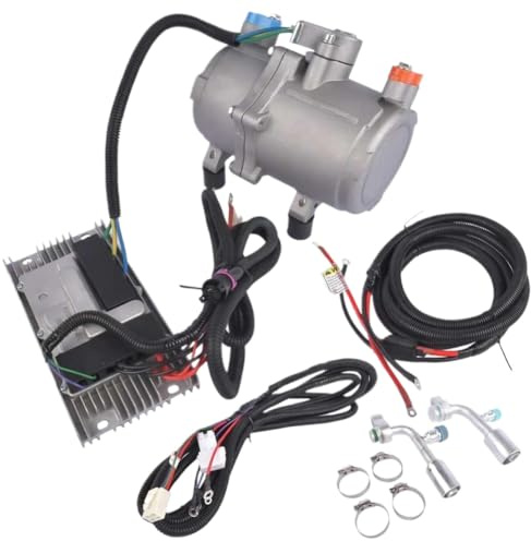 Kit de compresor de aire acondicionado de 12 V, compatible con vehículos recreativos, furgonetas, autobuses