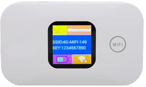 FILFEEL 4G Mobile Hotspot Portable WiFi Device with LED Display – 300Mbps LTE CAT4 Pocket Router for Travel, Camping & Remote Work – Supports Up to 10 Devices, Built-in 2100mAh Battery