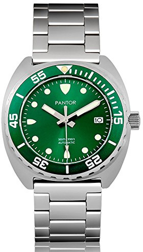 Pantor Dive Watch, Automatic Watches for Men with Stainless Steel Bracelet_Sealion Diver Watches