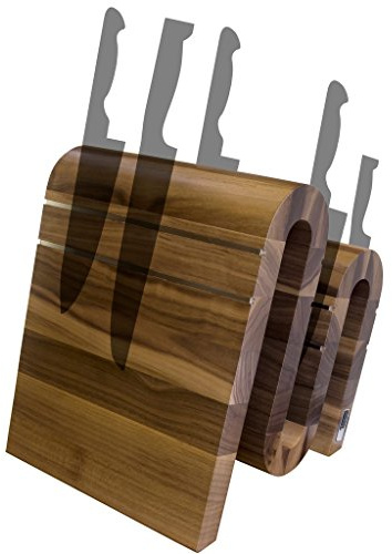 Arte Legno, magnetischer Messerblock und elegantes Küchenaccessoire, walnuss, 14 Knives