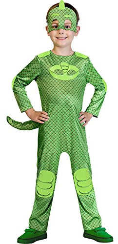 Amscan 9902955 - Kinderkostüm PJ Masks Gecko, Jumpsuit und Maske, Pyjamahelden
