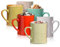 Keramik Vintage Kaffeetassen - Set von 6 bunten Kaffeetassen - Retro Tassen aus Keramik - Mikrowellen- & spülmaschinenfest - Praktische und dekorative Tassen für Ihre Lieblingsgetränke