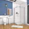 AICA cabine de douche 120x120cm accaccès d'angle cabine de douche carré porte de douche coulissante hauteur:195cm