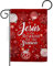 Breeze Decor Jesus is The Reason Gartenflagge Winterkrippe, drei Könige, religiöse Familie, Winterzeit, christliche Hausdekoration, Banner, kleines Hof, Geschenk, doppelseitig