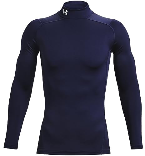 Under Armour Herren UA CG Armour Comp Mock, Herren Funktionsshirt mit Stehkragen, Langarmshirt für den Winter beim Laufen und Skifahren mit Anti-Geruchs-Technologie