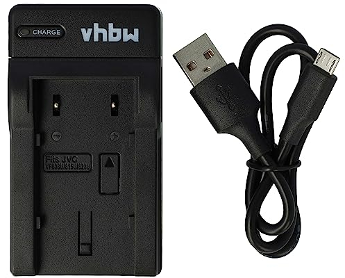 vhbw USB Akkuladegerät kompatibel mit JVC GZ-MG645BEU, GZ-MS90, GZ-MS90EU, GZ-MS95 Digitalkamera, Camcorder, Action Cam-Akku - Ladeschale