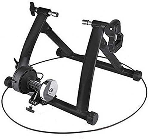QMZDXH Bike Rollentrainer, Bike Trainer Ständer, Indoor Fahrradtrainer, Heim Fahrradtrainer-Stand Mit 6 Gang Magnetwiderstand für Mountainbikes Und Rennräder Rollentrainer Schwarz