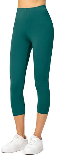 Merry Style Leggings Damen 3/4 Capri Leggings Viskose MS10-144 | 3/4-Länge, mittlere Taille, elastischer Bund, atmungsaktiv, weich, 94 % Viskose, 6 % Elasthan, für Alltag und Freizeit