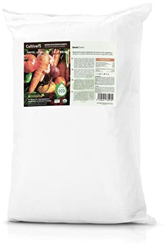 CULTIVERS Abono Huerto Ecológico de 20 Kg. Fertilizante de Origen 100% Orgánico y Natural Microgránulado. Mejora la Productividad de los Cultivos Liberación Lenta