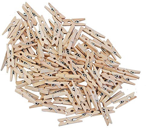 Lot de 50 mini pinces à linge en bois de qualité supérieure et créatives