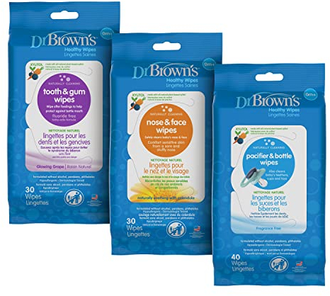 Dr. Brown's Gesunde Tücher für Babys und Kleinkinder, 40 Stück, 3er-Pack