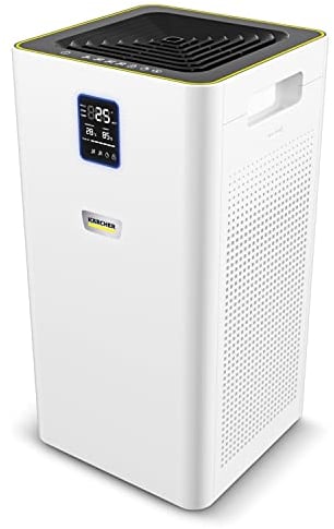 Kärcher Luftreiniger AF 50, Luftdurchsatz: 520 m³/h, bis zu 100 m² Räume, beseitigt 99,95% der Partikel bis zu 0,3 μm wie Feinstaub, Aerosole, Allergene, Gerüche, Automatik-Funktion, Timer, Nachtmodus