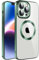 S. Dawezo Klare Magnetische Hülle für iPhone 11 Pro, kompatibel mit MagSafe Kabelloses Laden, Militärnorm Schutz, Kratzfest, Stoßfest, Schlanke Transparente Silikonhülle für iPhone 11 Pro Hülle, Grün
