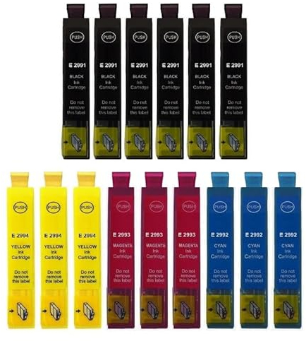 15 kompatible Druckerpatronen T29 XL - 6 x T2991 und je 3 x T2992, T2993, T2994 kompatibel mit Epson XP-235 245 247 255 257 332 335 342 345 352 355 432 435 442 445 452 455