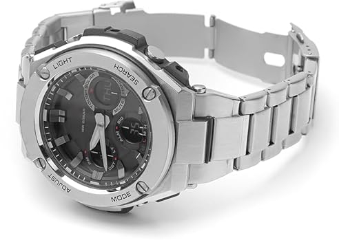 BBZ Lückenloses Massiv-Edelstahl-Metallarmband Ersatzbänder Kompatibel mit CASIO G-SHOCK GST-W300G/GST-W300/GST-S300/GGST-S300/GST-S210B/GST-S100G/GST-S110/GST-W100G/GST-W110