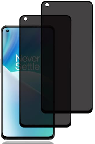 Sichtschutz Schutzfolie für OnePlus Nord 2T 5G [2 Stück], Privacy Schutzfolie, Privacy Schutzglas, 9H Härte, Kratzfest, Anti-Fingerprint, Blasenfrei, Anti Spy Displayschutzfoli für OnePlus Nord 2T