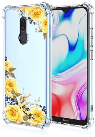 ATISIJIE Custodia per Huawei Mate 10 Lite,Fiore Fiori Trasparente con Disegni in Morbido Silicone TPU Custodia per Huawei Mate 10 Lite-A53