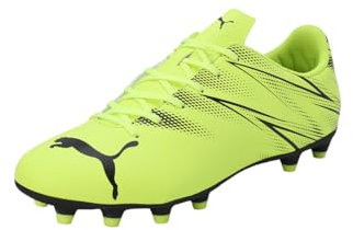 PUMA Men's Attacanto Fg/Ag Football Shoe, Electric Lime Black, 9 UK