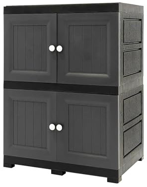 ABBAware Multi-Purpose Storage Unit, Storage Unit, Cupboard, Extra Large Compartment Cabinet, In Modern Grey