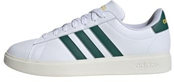 adidas Men's Grand Court Cloudfoam Comfort Schuh Cloud White/Collegiate Green/Utility Yellow 45 1/3